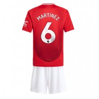 Maglie da calcio Manchester United Lisandro Martinez #6 Prima Maglia Bambino 2024-25 Manica Corta (+ Pantaloni corti)